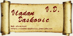 Vladan Dašković vizit kartica